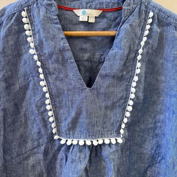 Boden 100% Linen Shirt Dress 8p - Picture 4 of 4